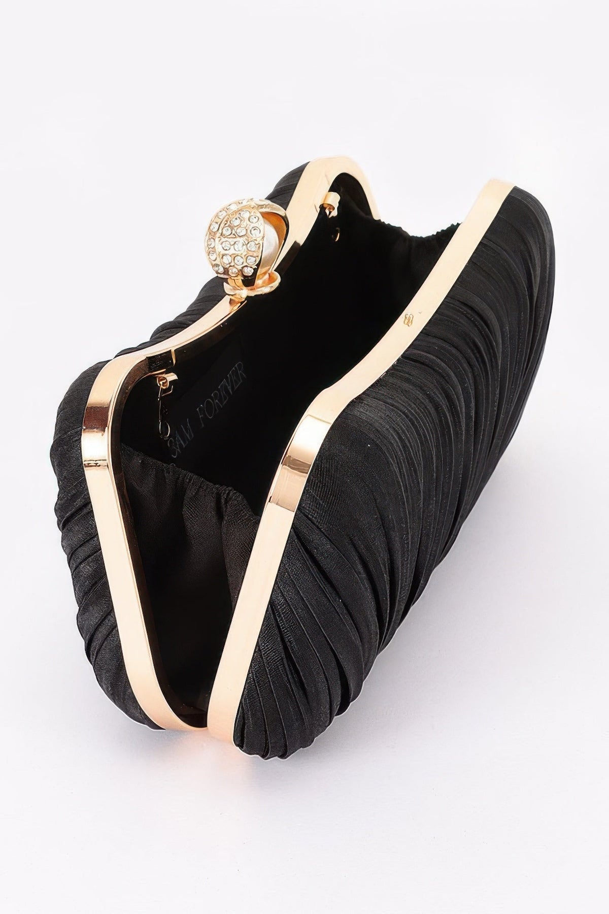 Pleated Polyester Party Clutch - Clusimo