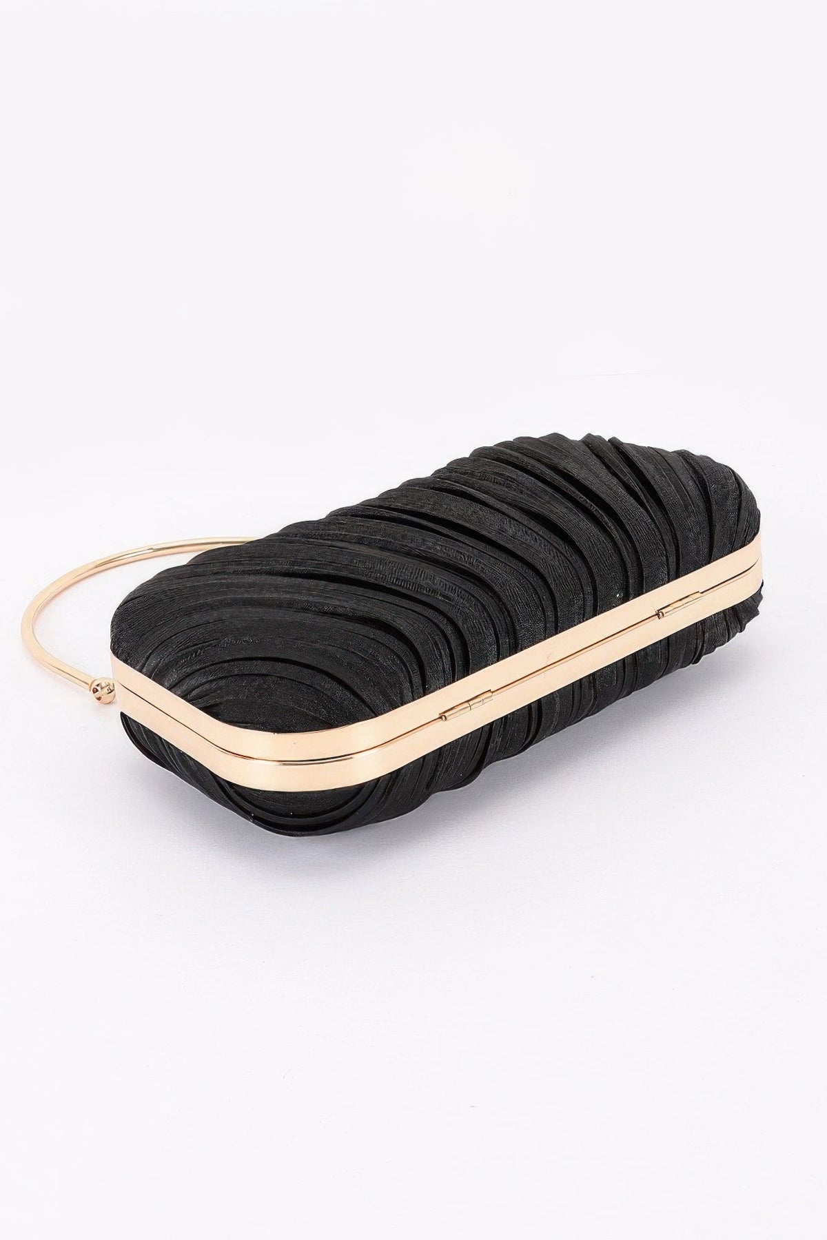 Pleated Polyester Party Clutch - Clusimo