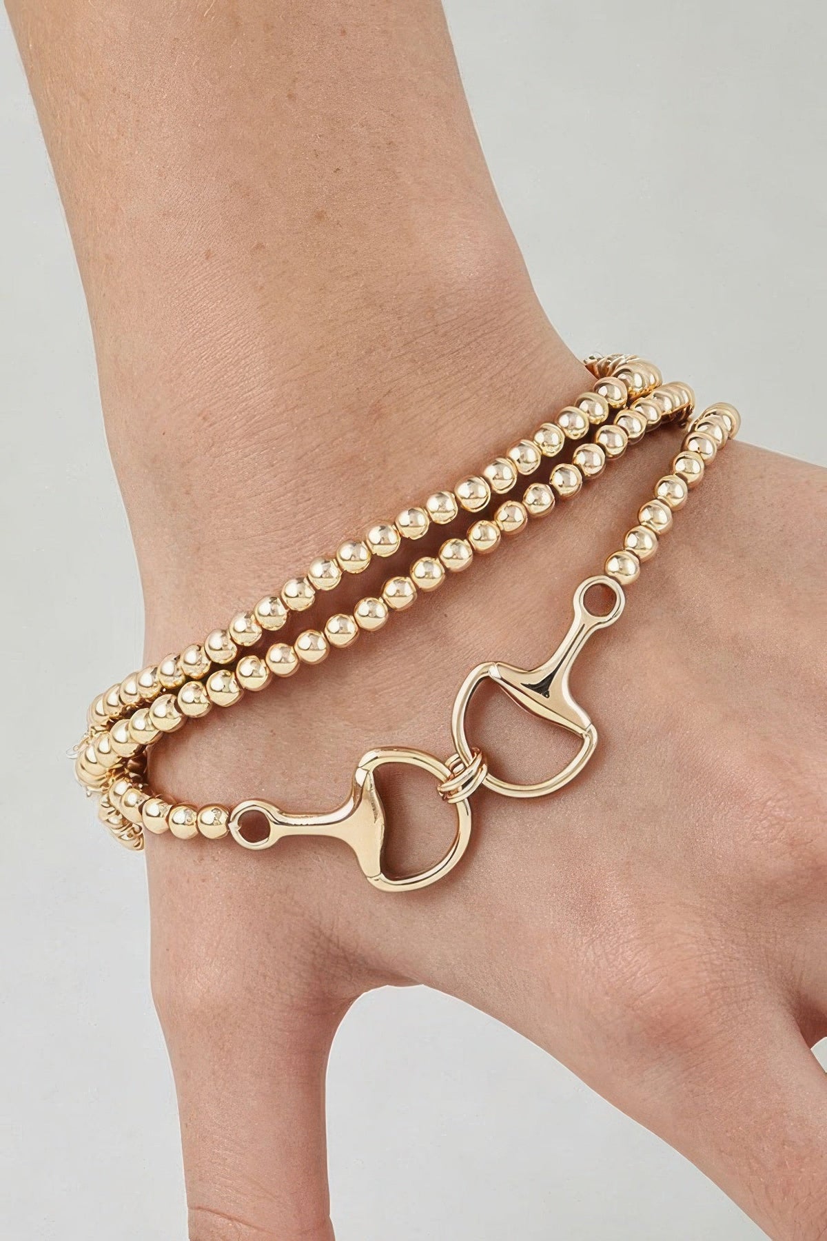 Polished Toggle Beaded Bracelet - Clusimo