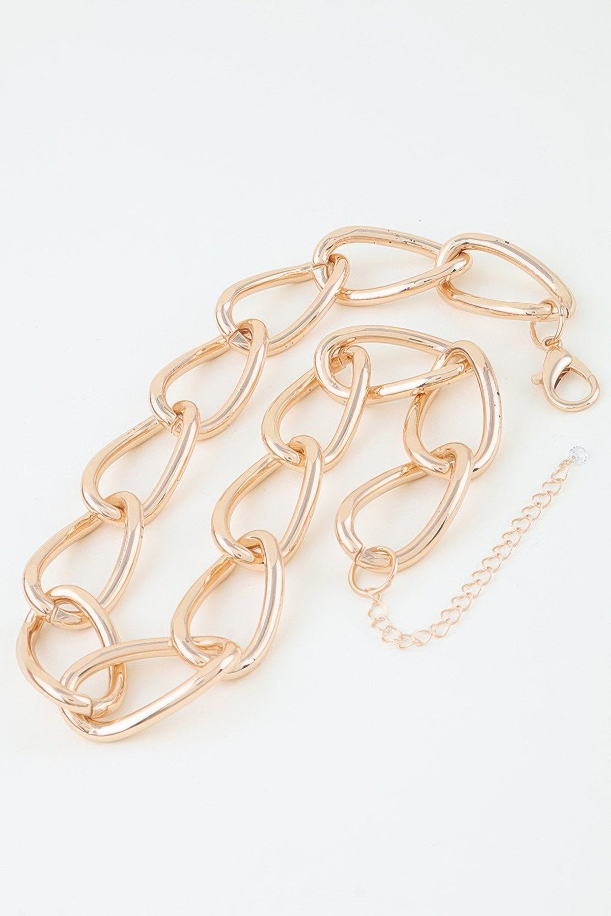 Polished Twist Chain Statement Necklace - Clusimo