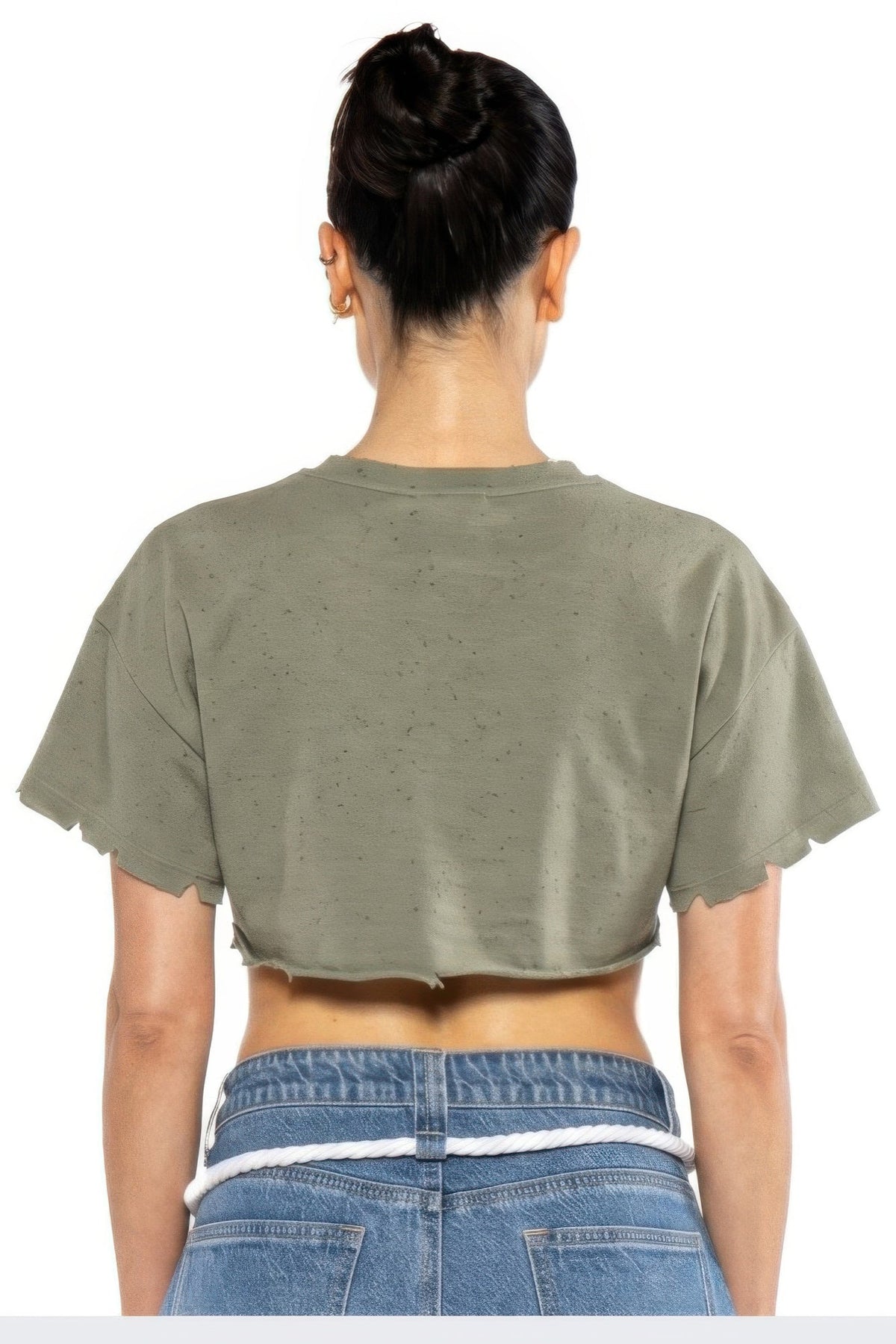 Rebel Echo Cropped Graphic Tee - Clusimo