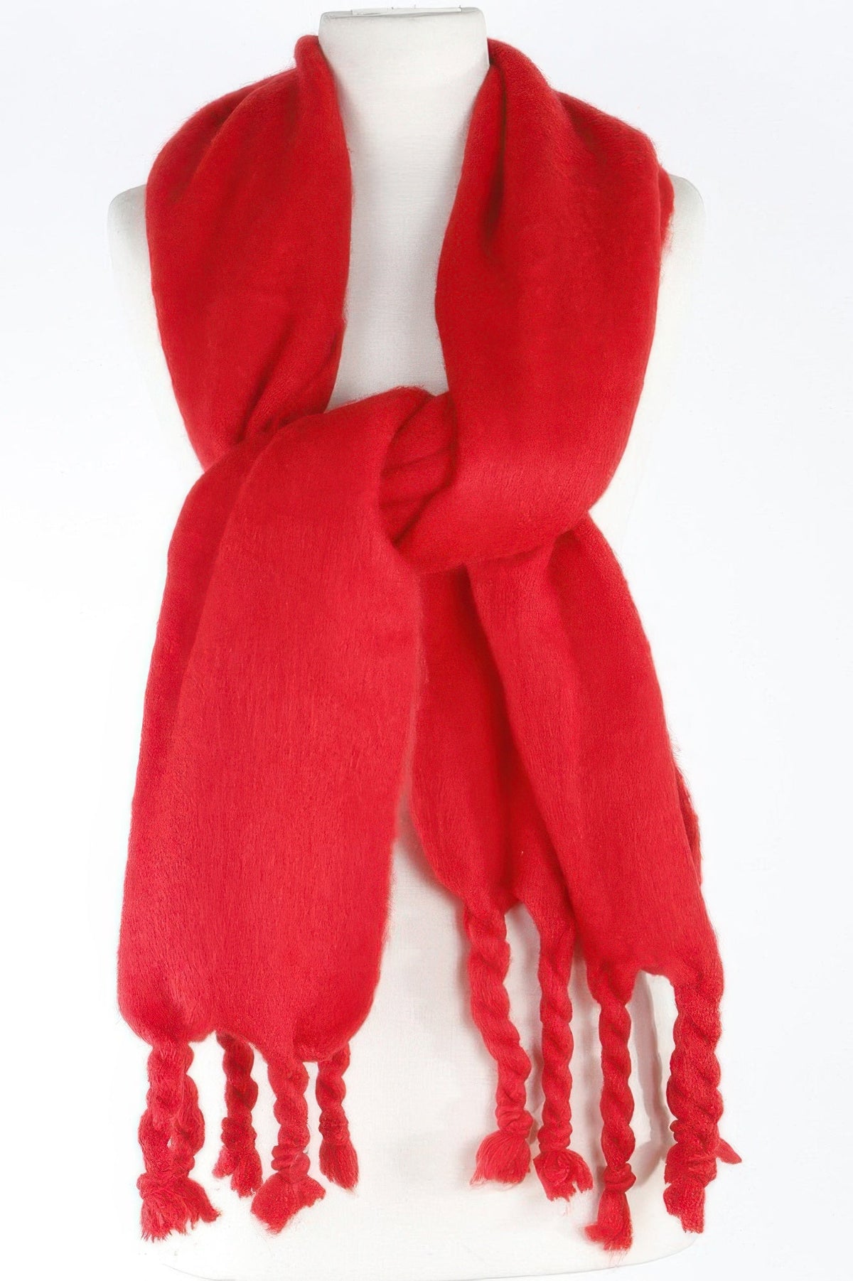 Soft Twisted Fringe Scarf - Clusimo