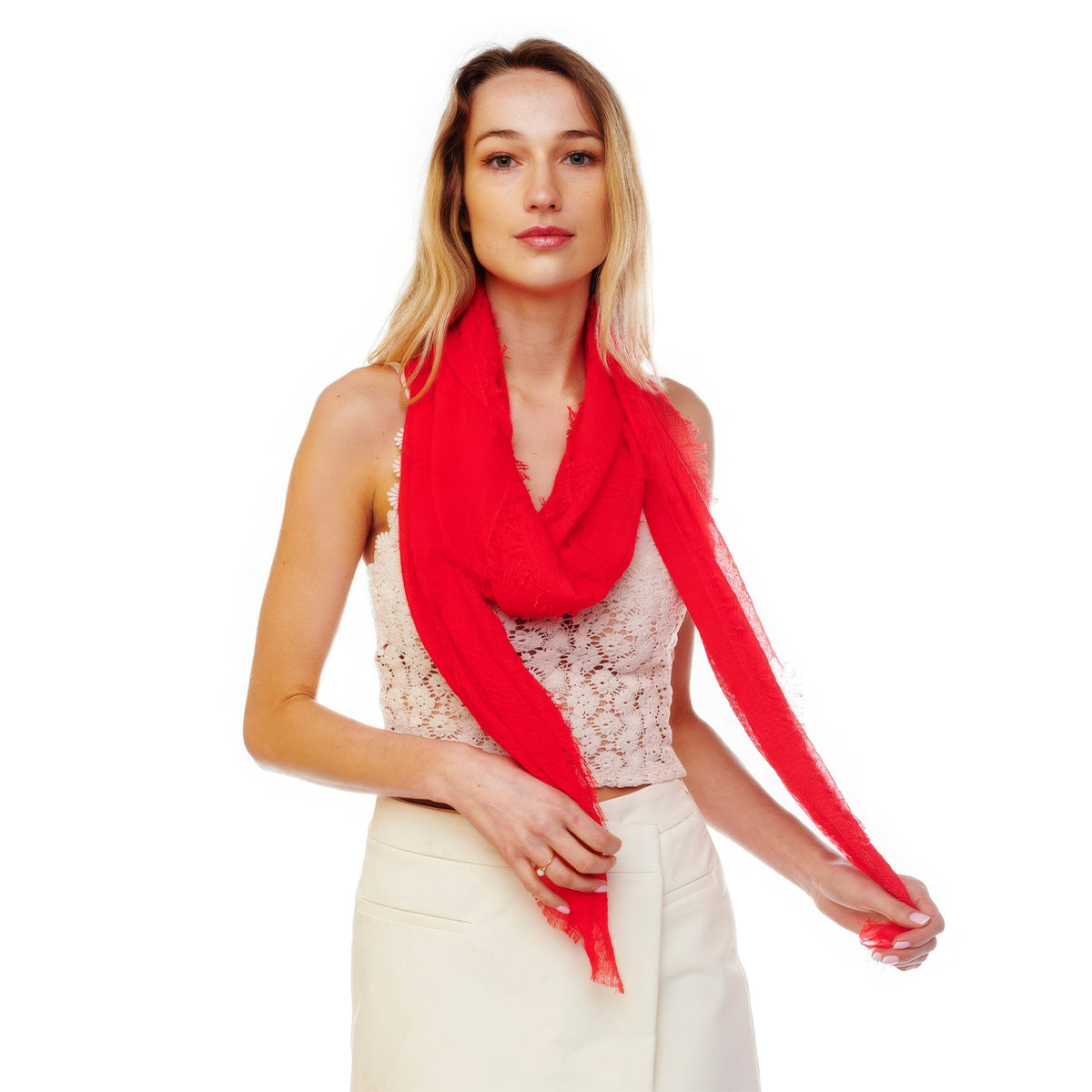 Solid Oblong Scarf - Clusimo