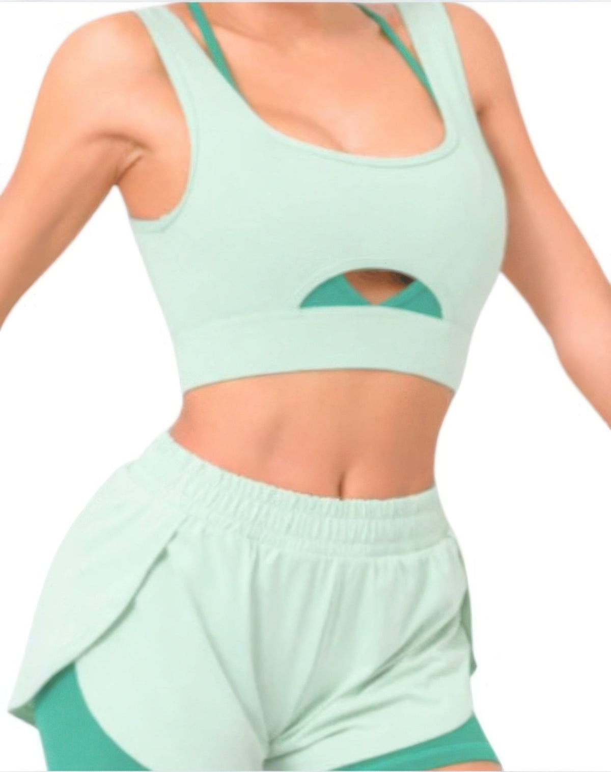 Sports Bra With Front Cut Out - Clusimo