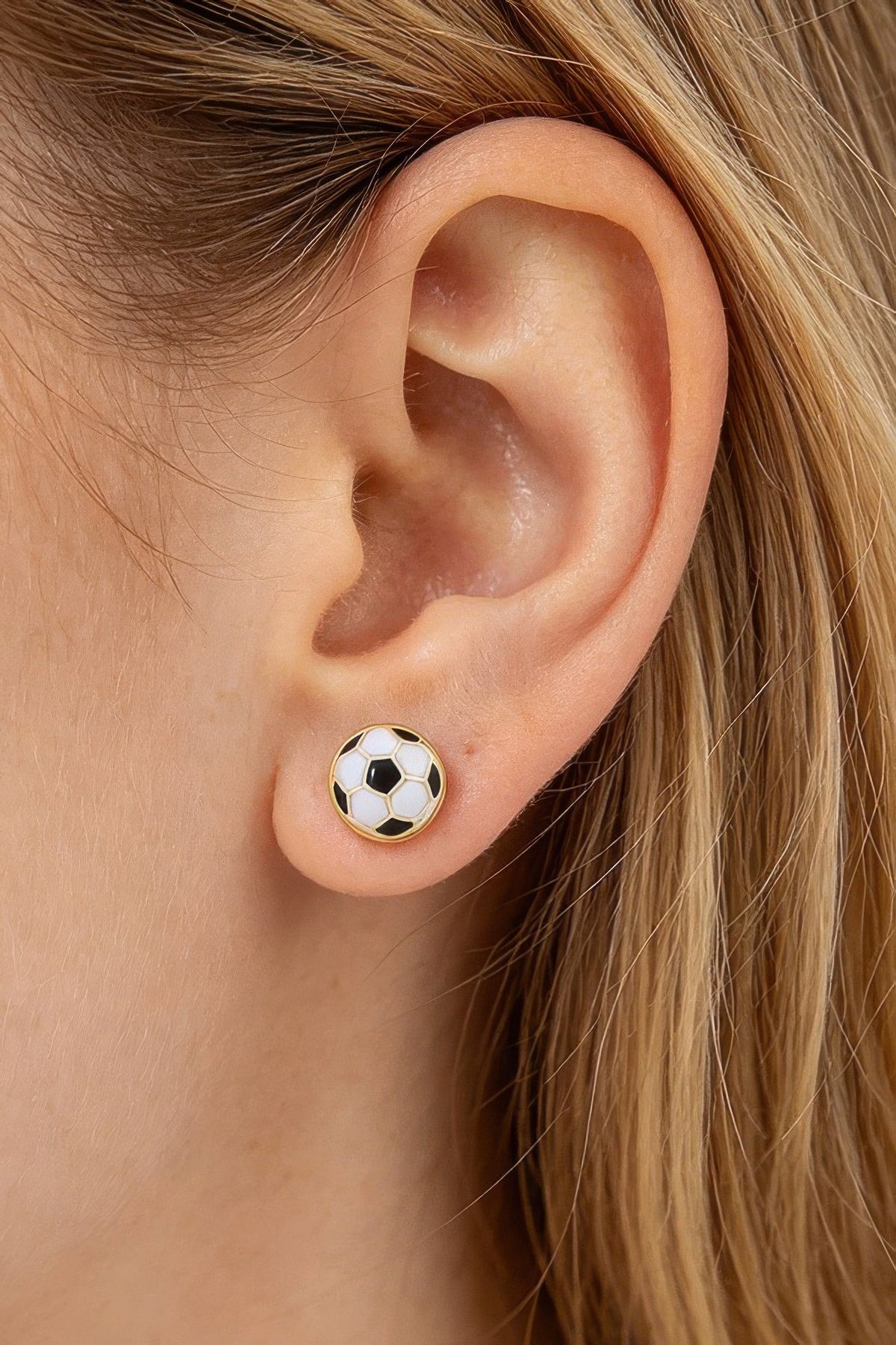 Summer Soccer Stud Earrings - Clusimo