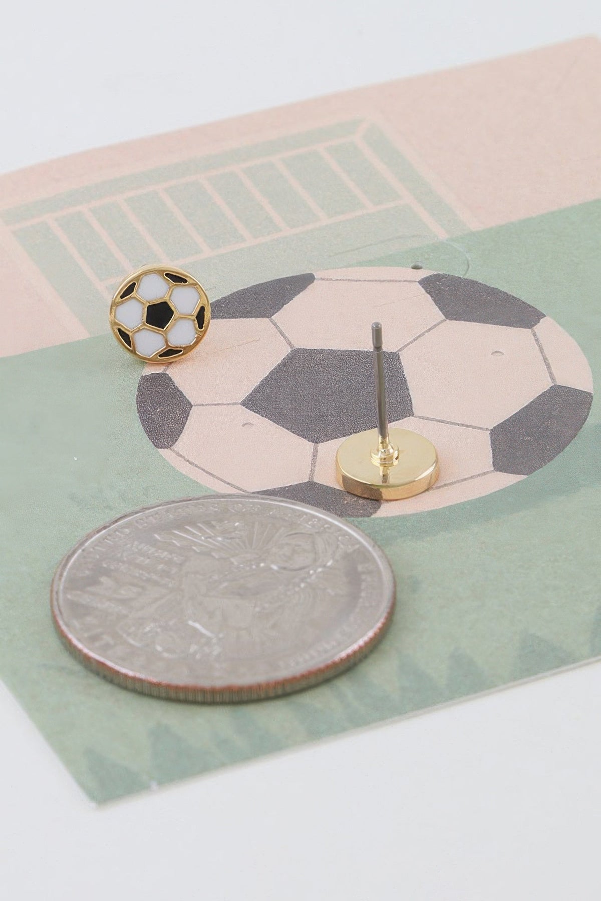 Summer Soccer Stud Earrings - Clusimo
