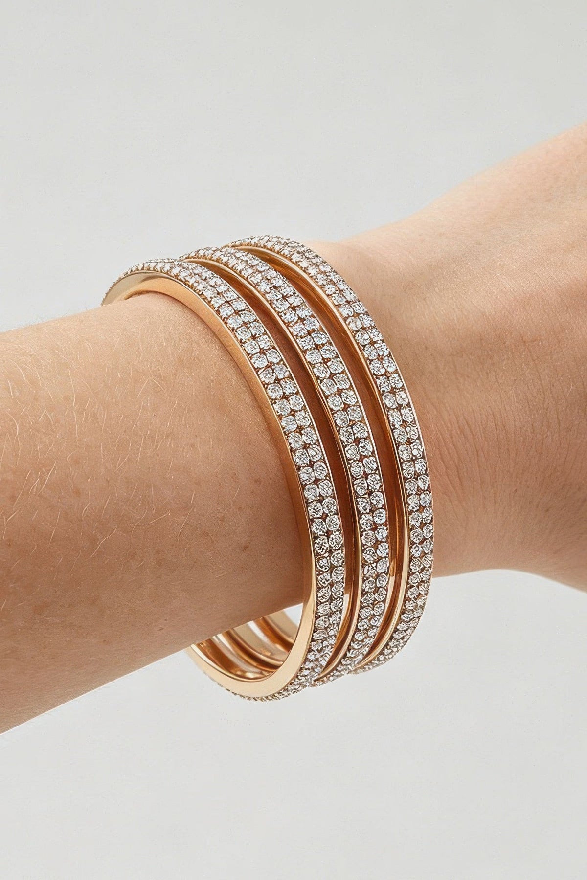 Triple Bejeweled Cuff Bracelet - Clusimo