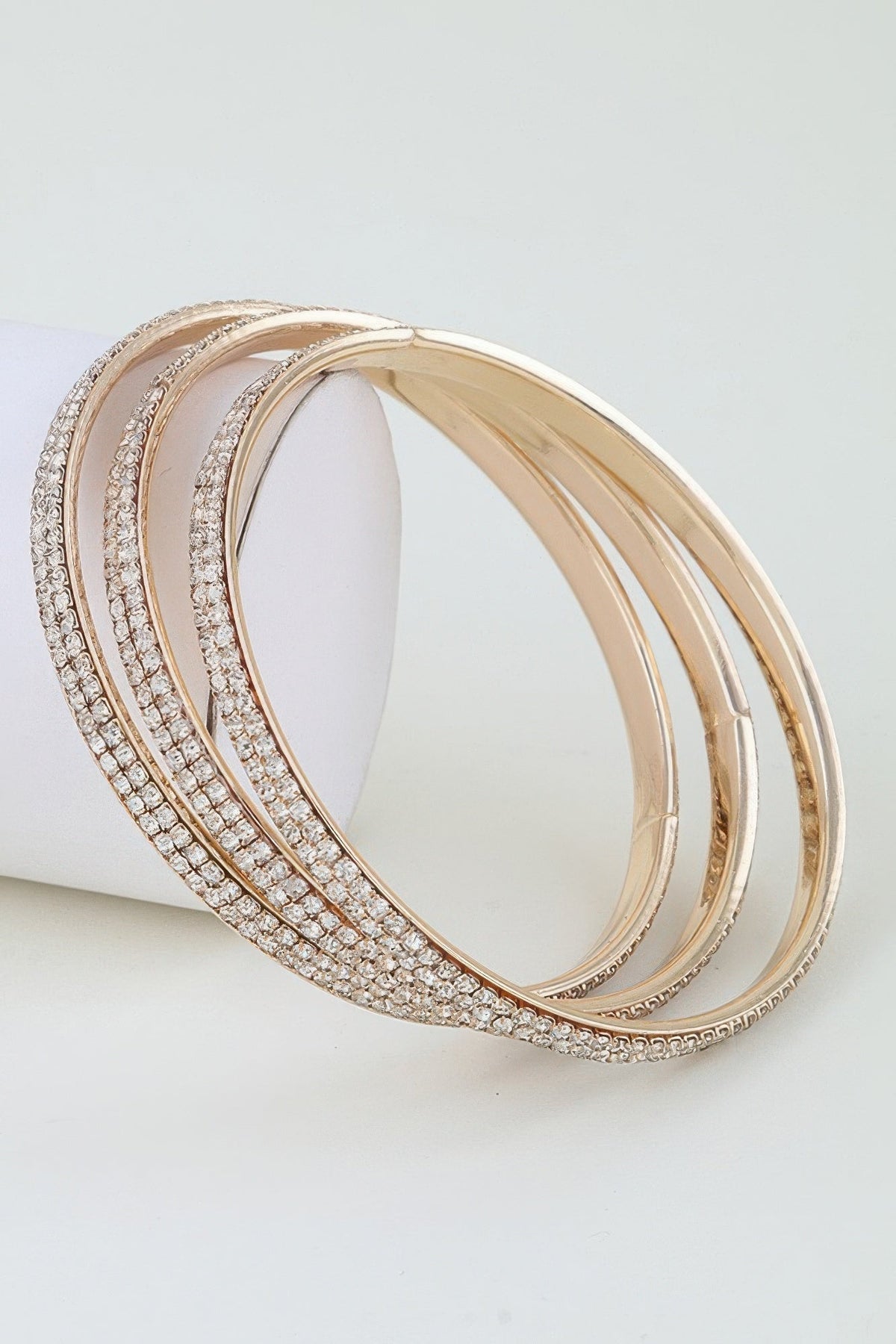 Triple Bejeweled Cuff Bracelet - Clusimo
