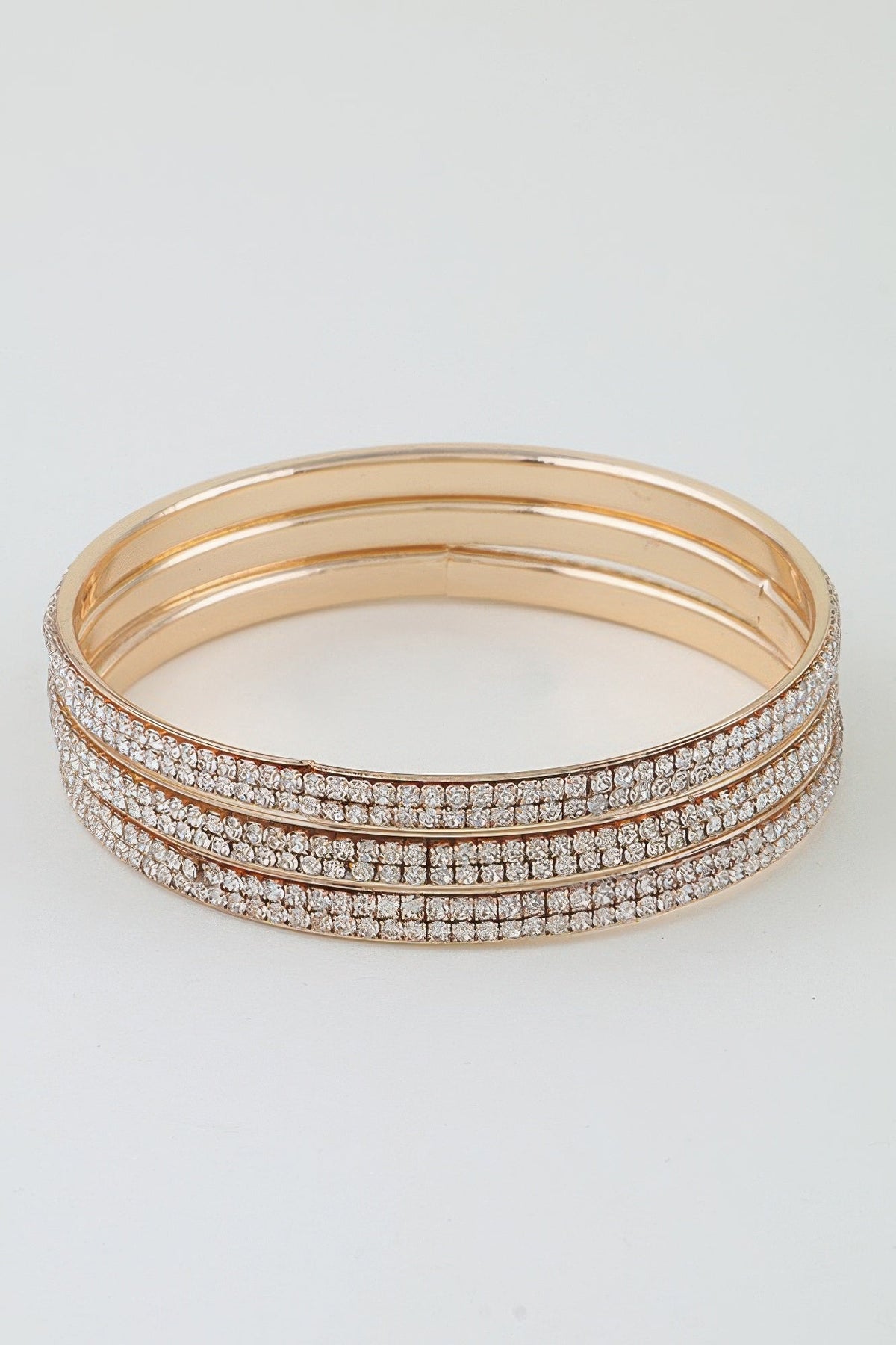 Triple Bejeweled Cuff Bracelet - Clusimo