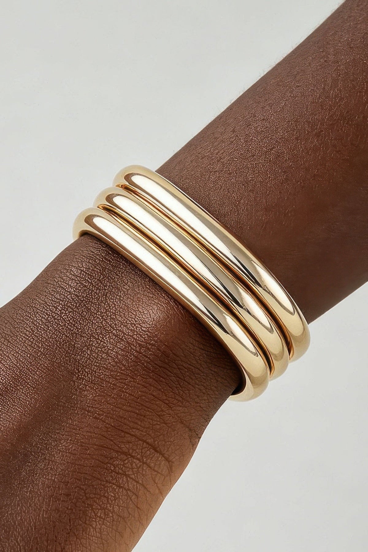Triple Polished Cubic Cuff Bracelet - Clusimo