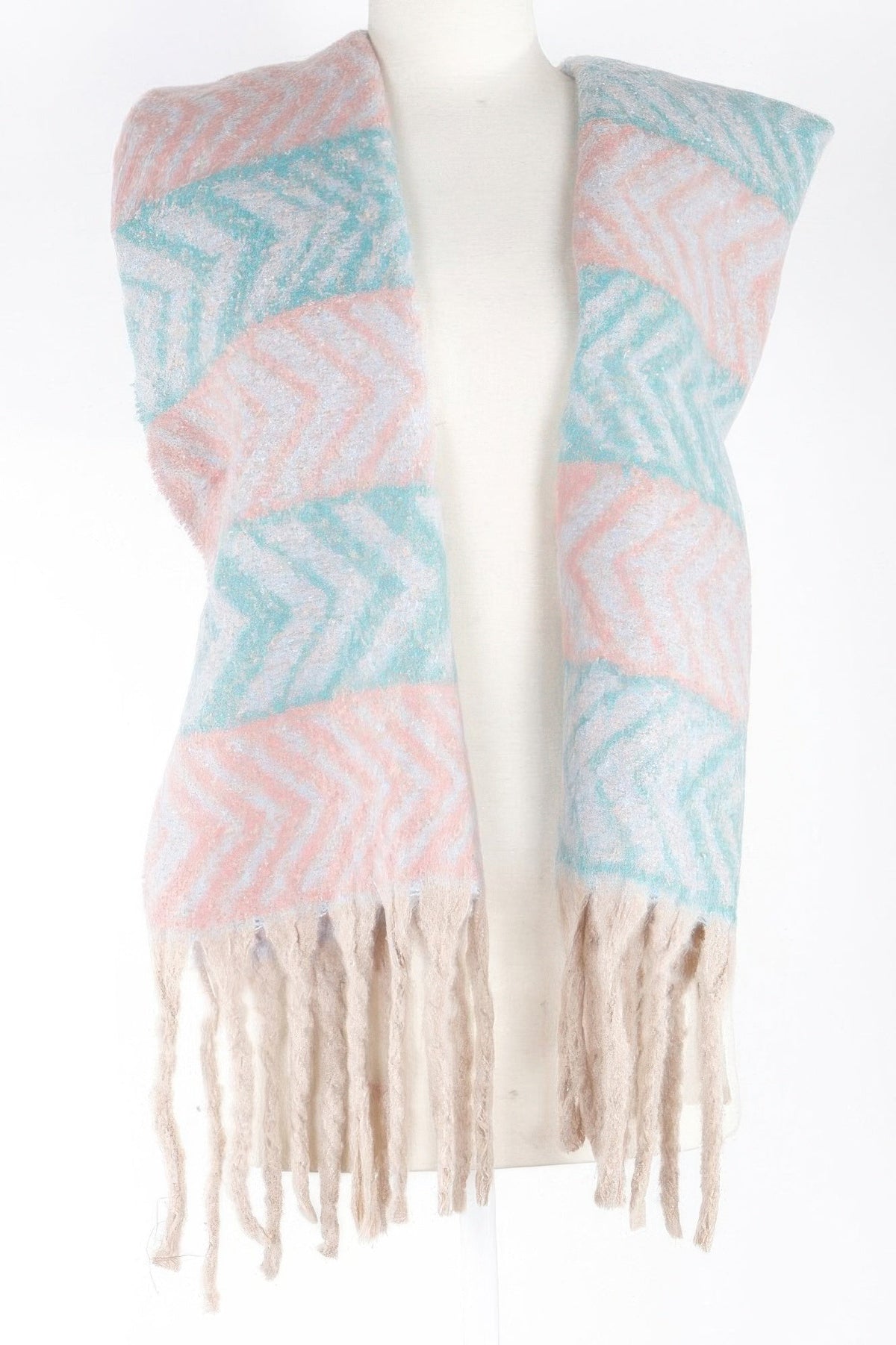 Two Toned Fringe Scarf - Clusimo