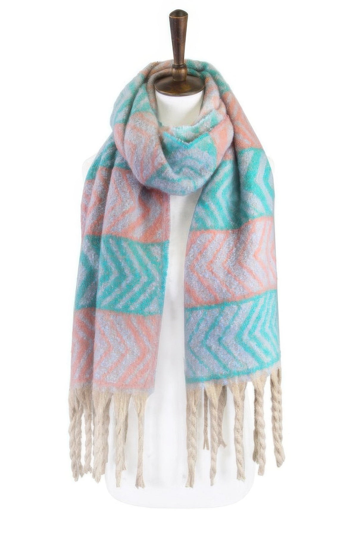 Two Toned Fringe Scarf - Clusimo