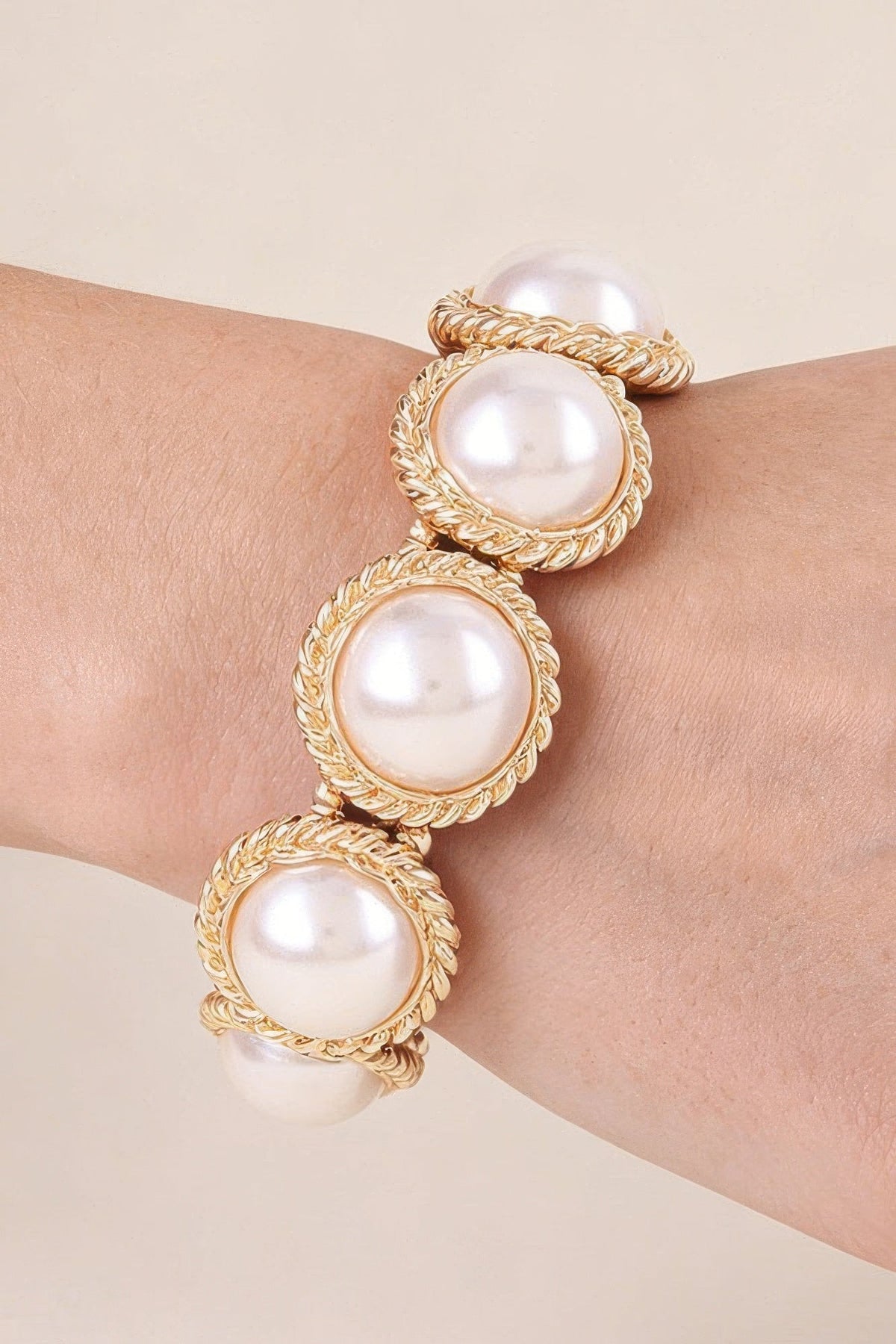 Weaved Pearl Stone Beaded Bracelet - Clusimo